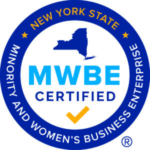 New York State certified Minority and Women’s Business Enterprise (MWBE) seal